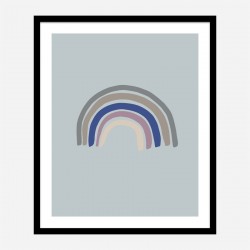 Rainbow Blue Wall Art Print