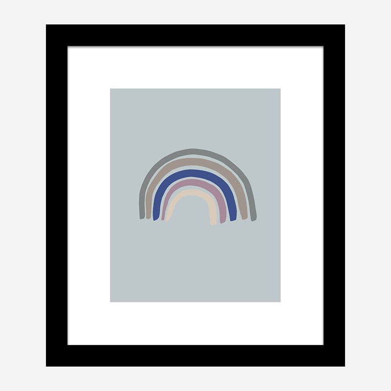 Rainbow Blue Wall Art Print Rainbow Blue Wall Art Print