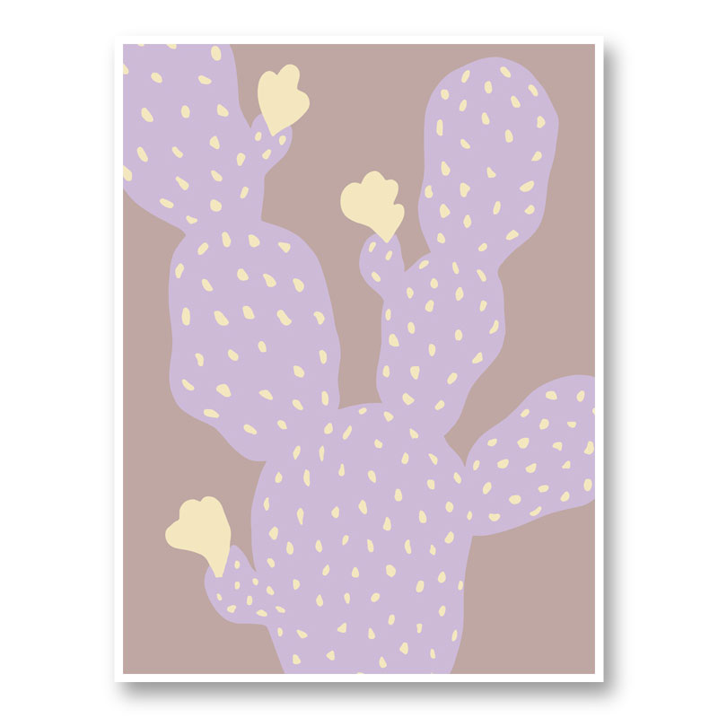 Lilac Cactus Wall Art Print Lilac Cactus Wall Art Print