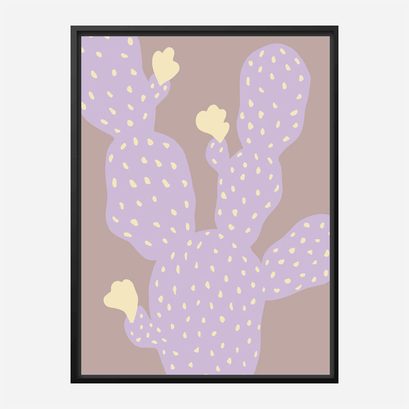 Lilac Cactus Wall Art Print