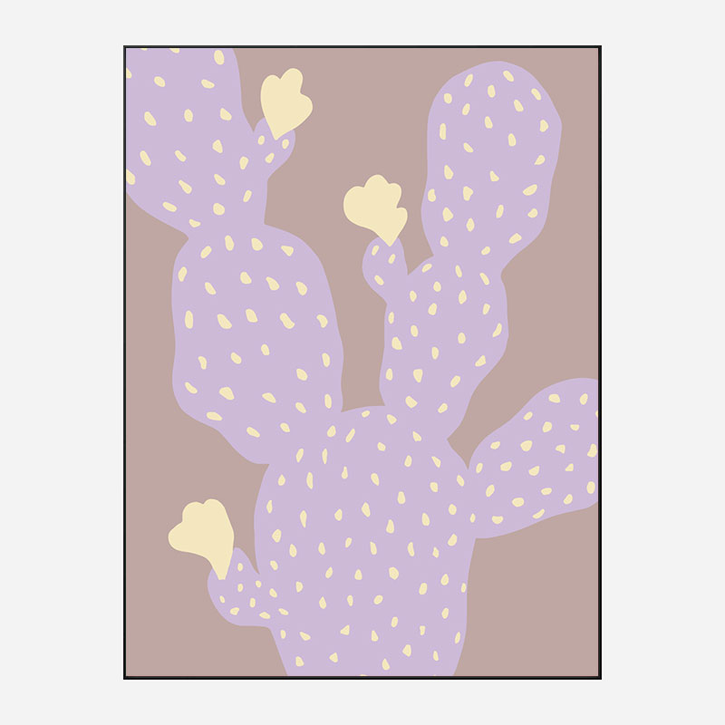 Lilac Cactus Wall Art Print