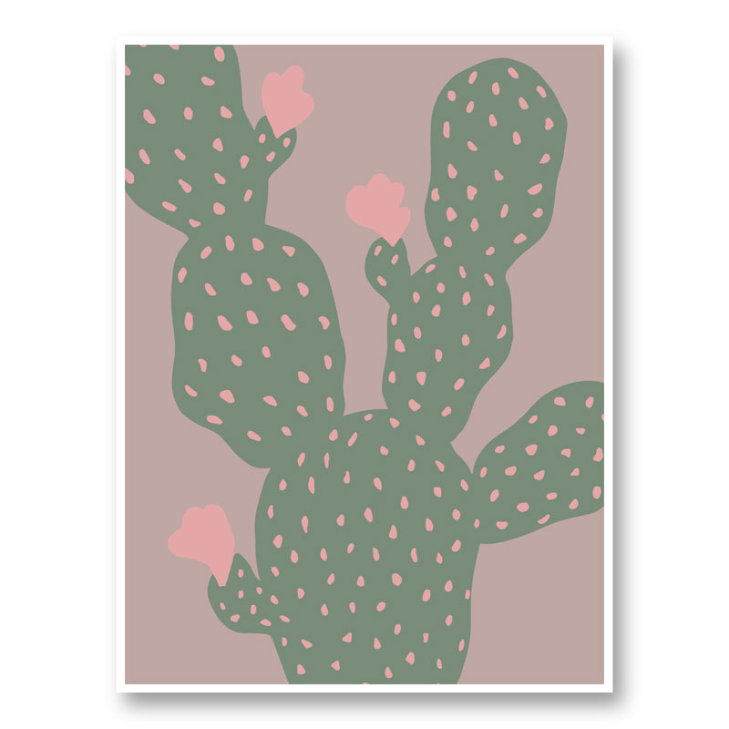 Green Cactus Wall Art Print Green Cactus Wall Art Print
