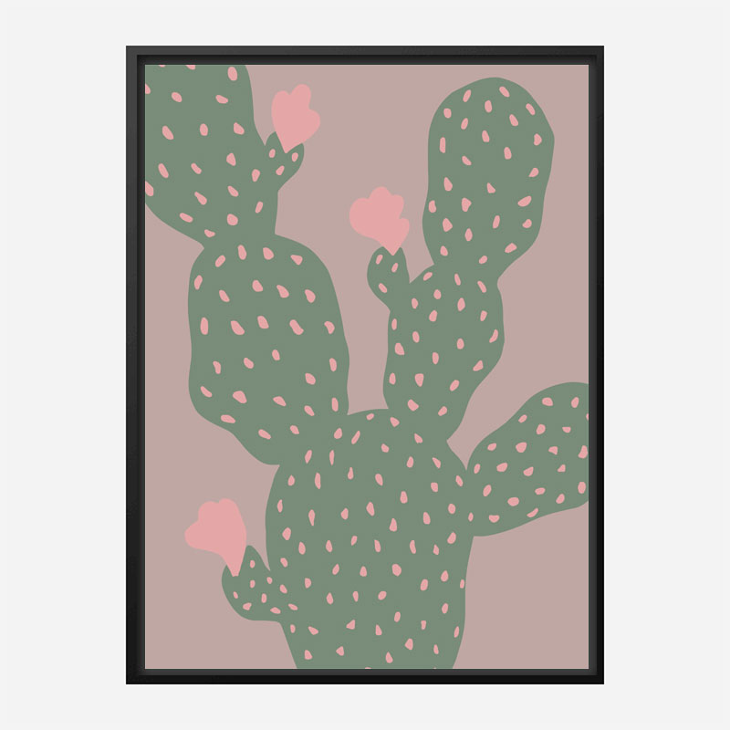 Green Cactus Wall Art Print