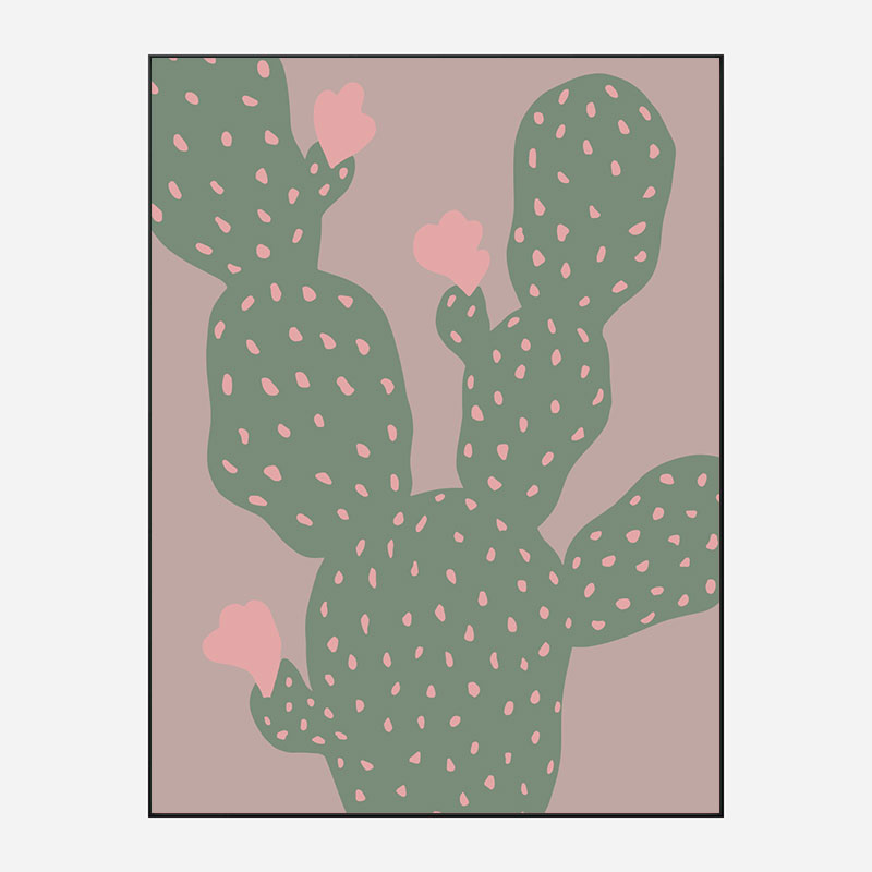 Green Cactus Wall Art Print Green Cactus Wall Art Print