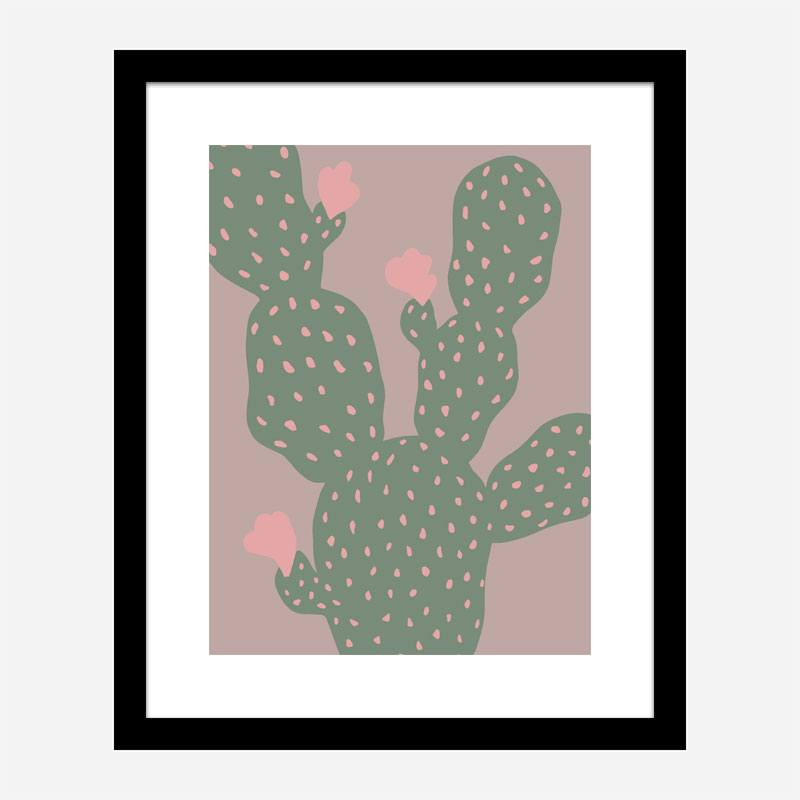 Green Cactus Wall Art Print