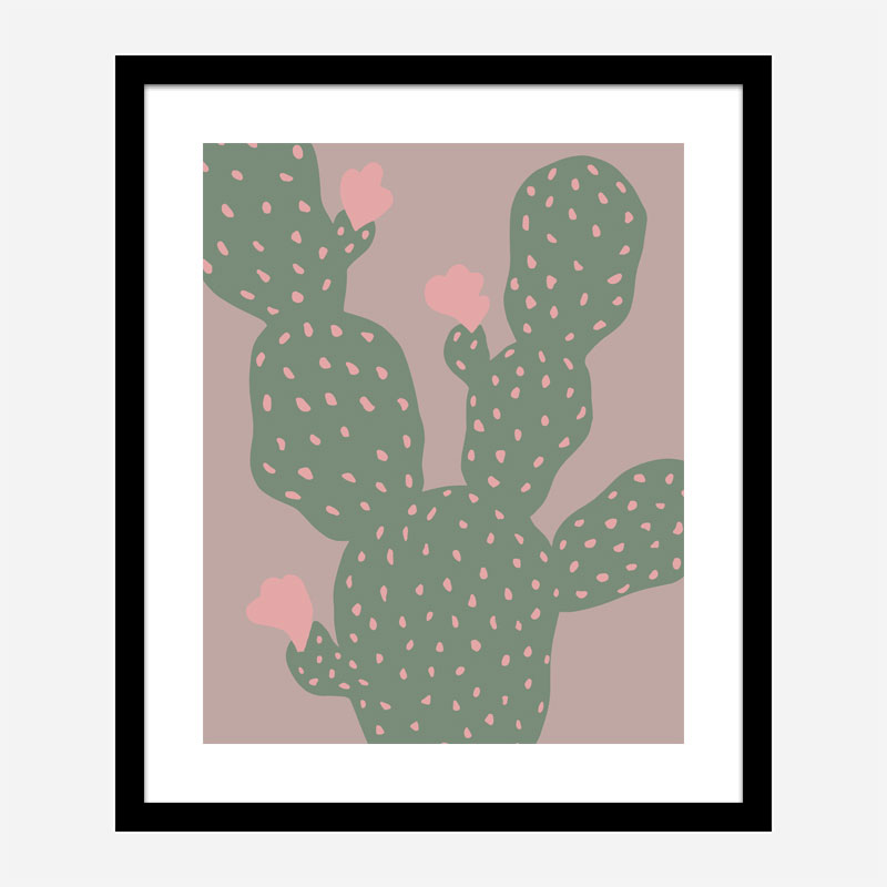 Green Cactus Wall Art Print