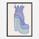 Blue Heel Wall Art Print