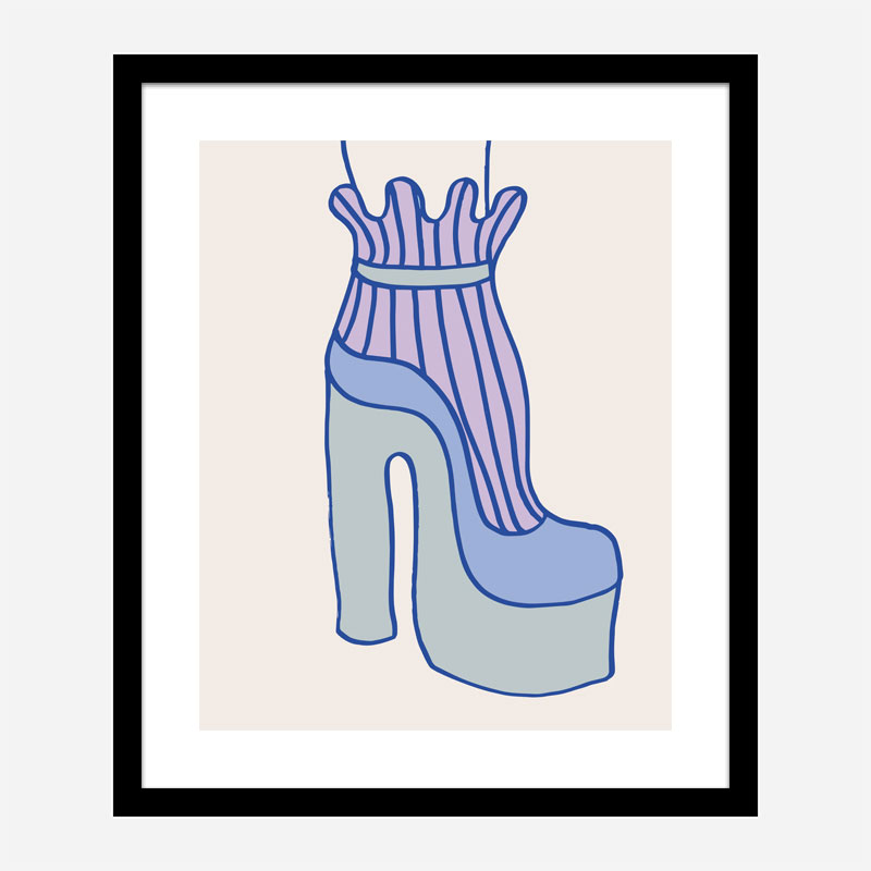 Blue Heel Wall Art Print