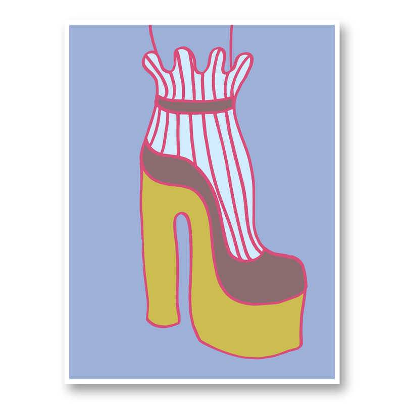 Yellow Heel 1 Wall Art Print