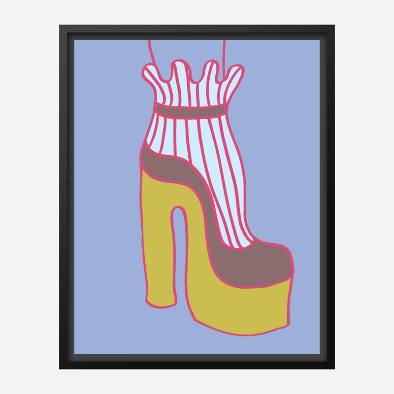 Yellow Heel 1 Wall Art Print