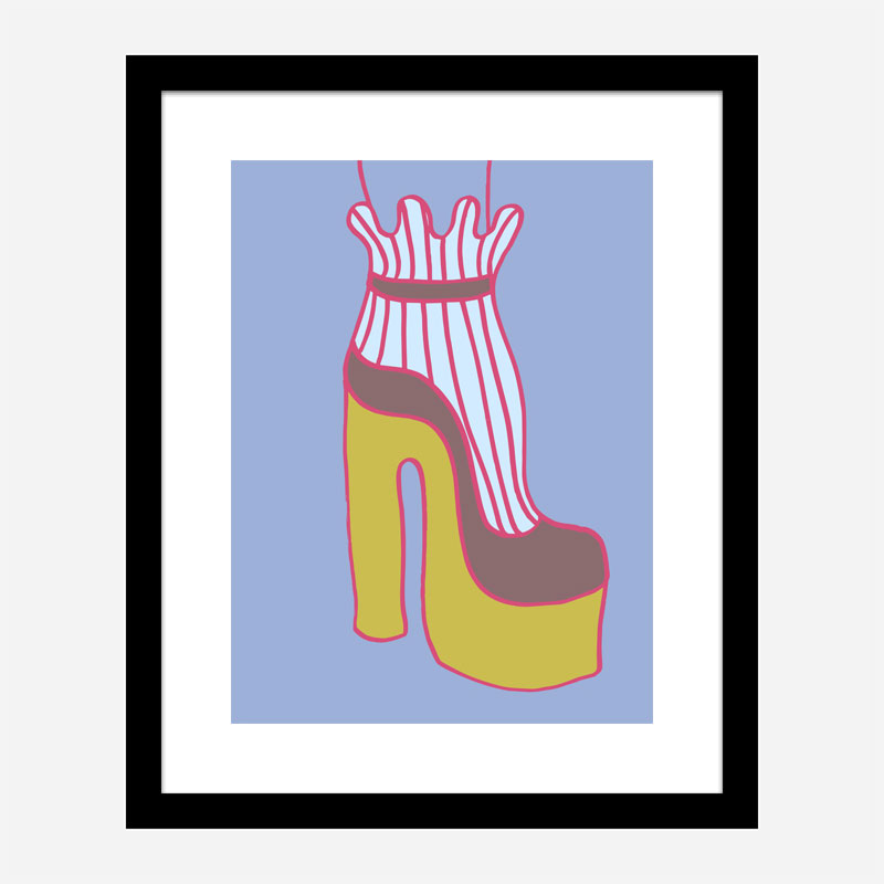 Yellow Heel 1 Wall Art Print