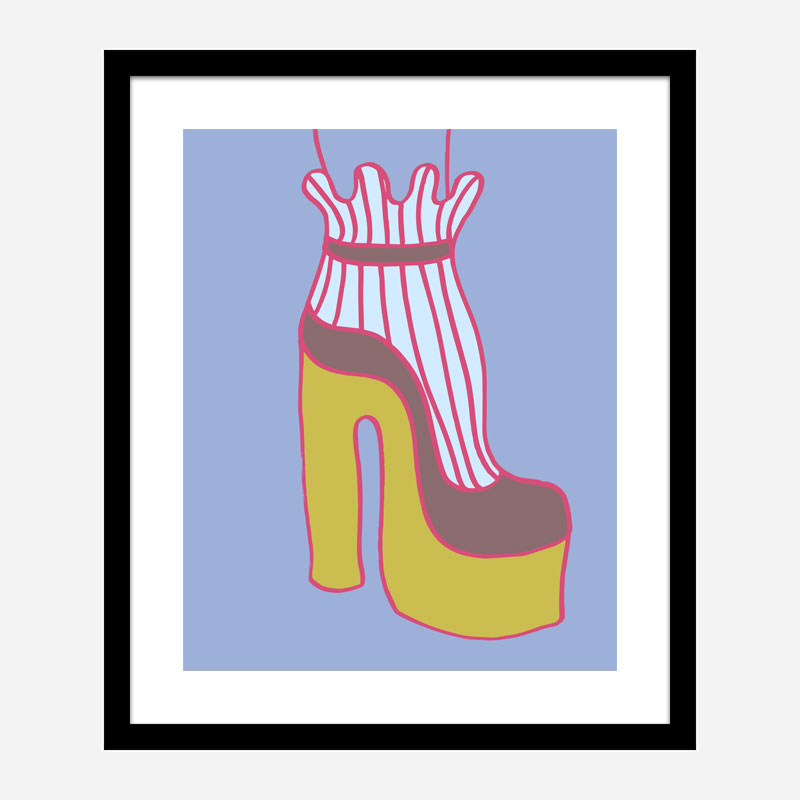 Yellow Heel 1 Wall Art Print