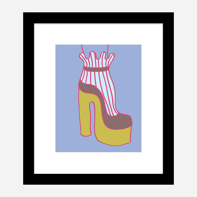 Yellow Heel 1 Wall Art Print