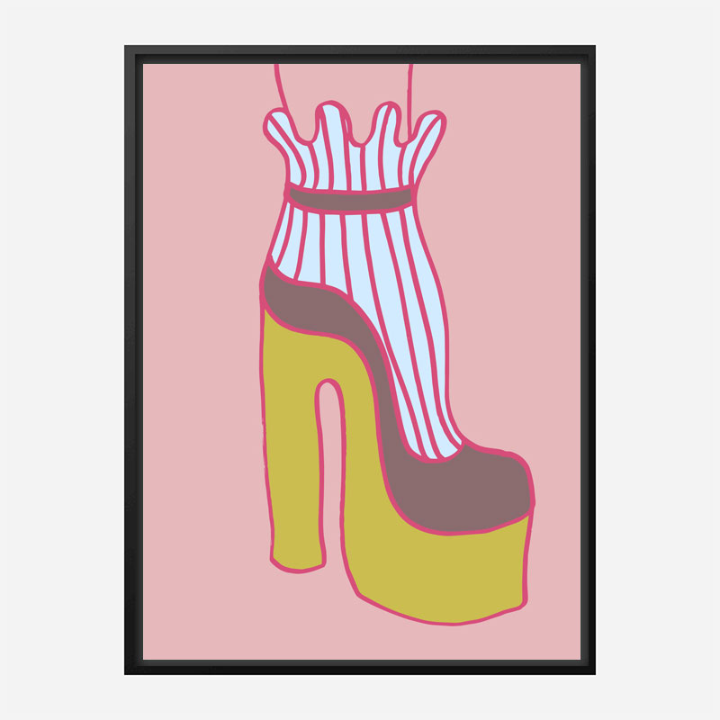 Yellow Heel 2 Wall Art Print Yellow Heel 2 Wall Art Print