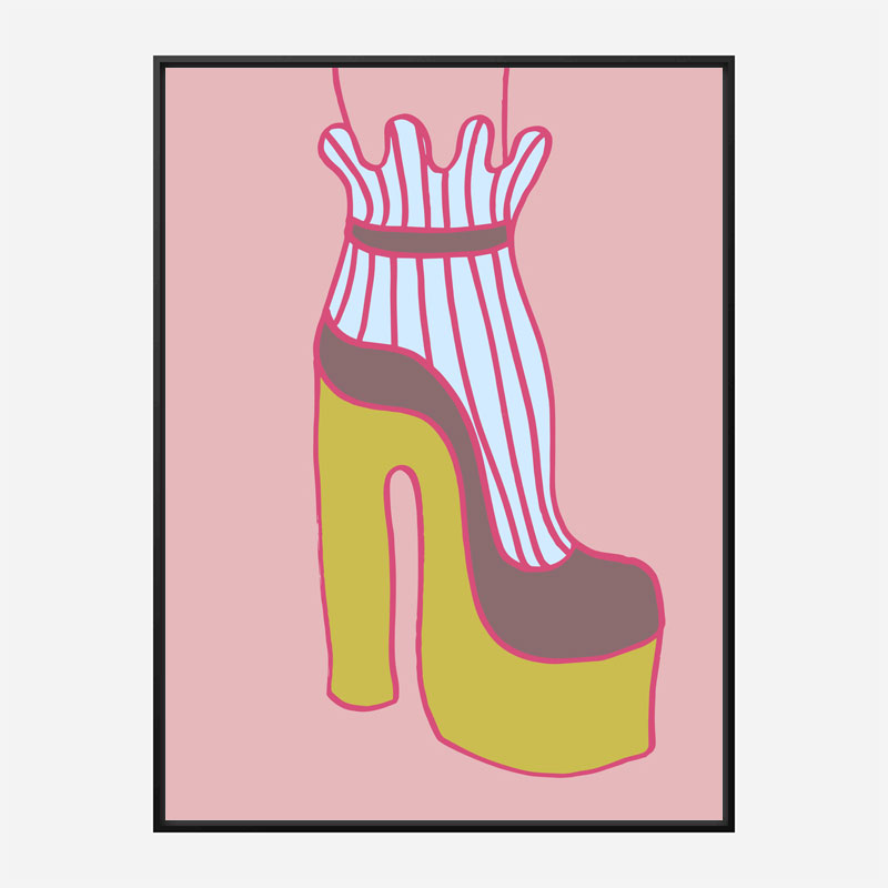 Yellow Heel 2 Wall Art Print Yellow Heel 2 Wall Art Print