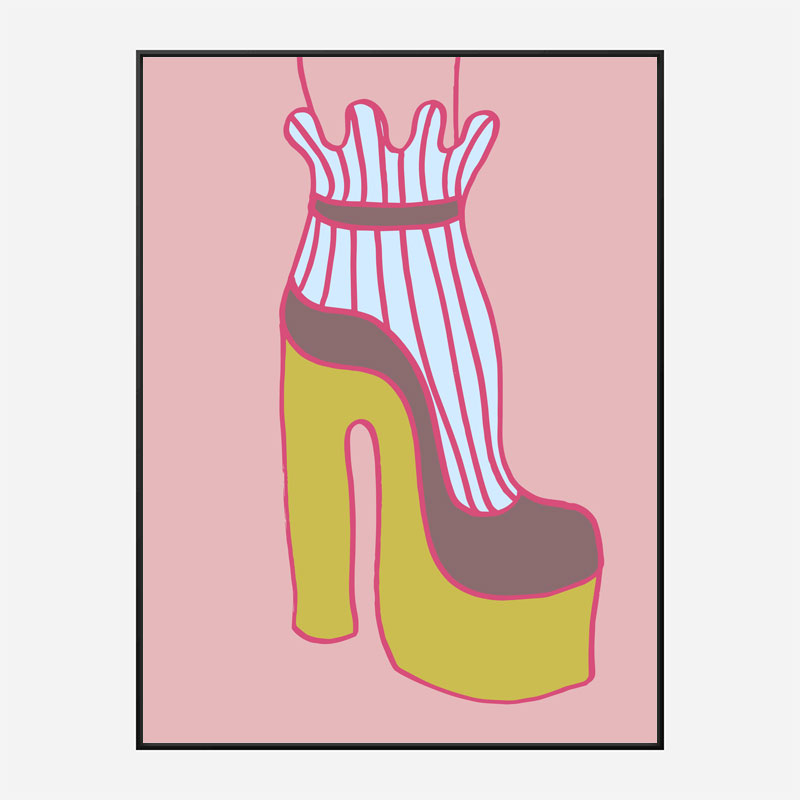 Yellow Heel 2 Wall Art Print