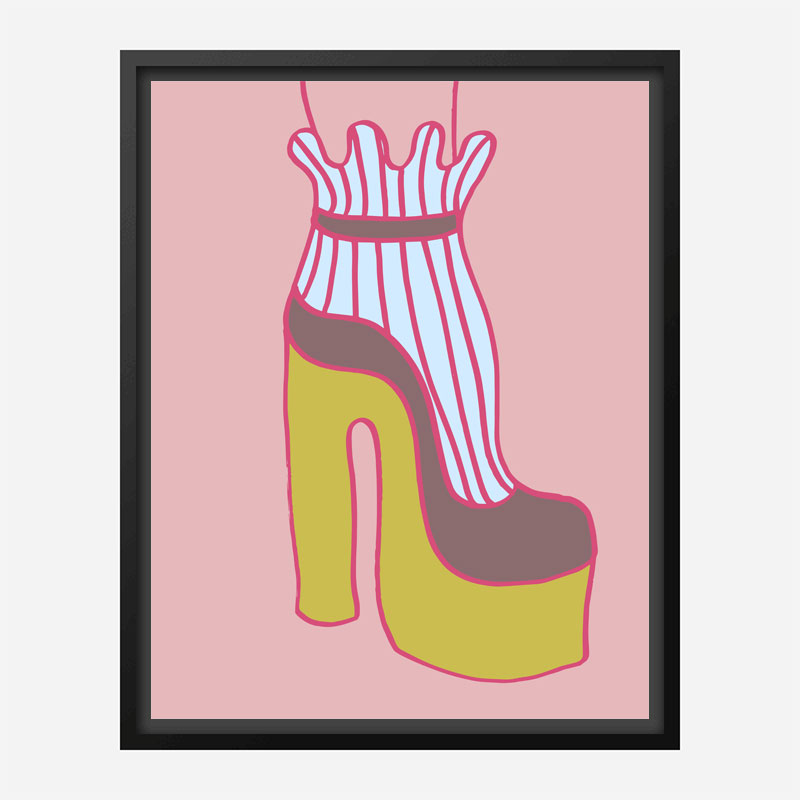 Yellow Heel 2 Wall Art Print Yellow Heel 2 Wall Art Print