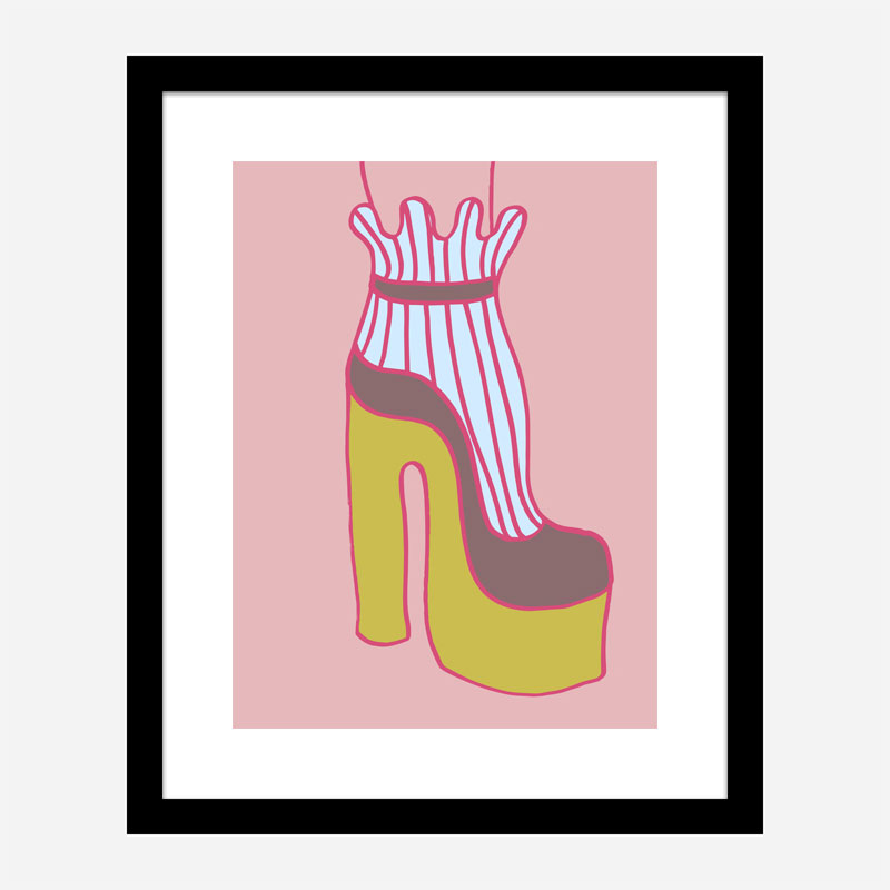 Yellow Heel 2 Wall Art Print