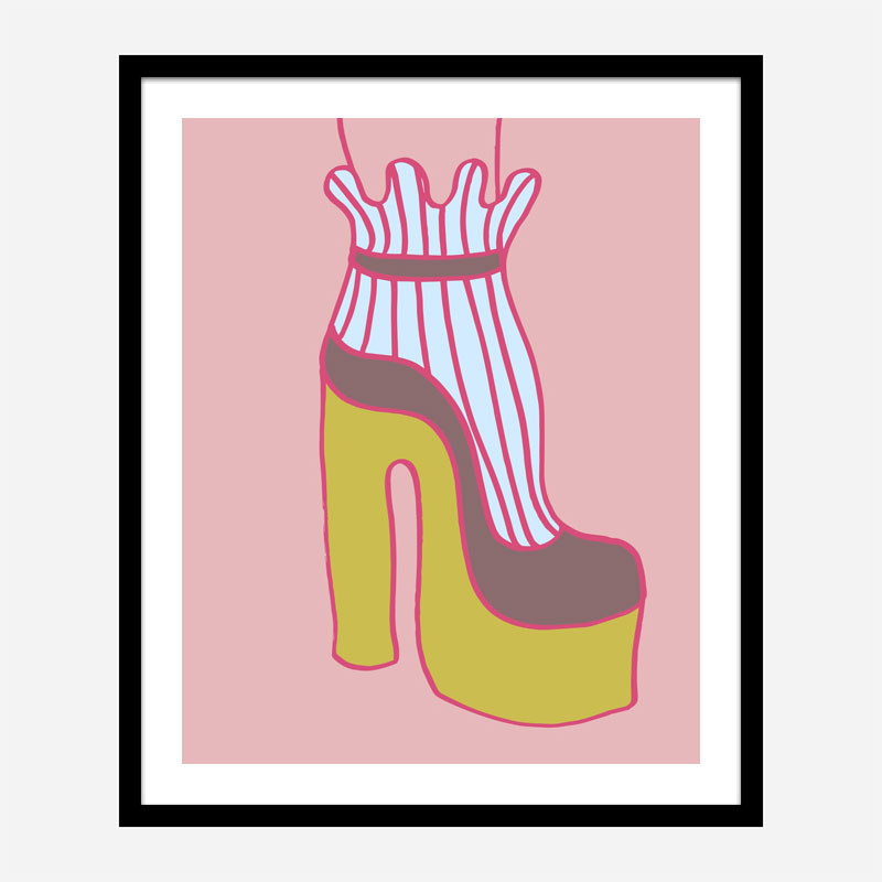 Yellow Heel 2 Wall Art Print