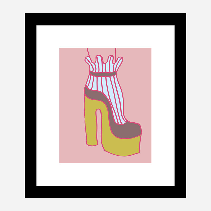 Yellow Heel 2 Wall Art Print