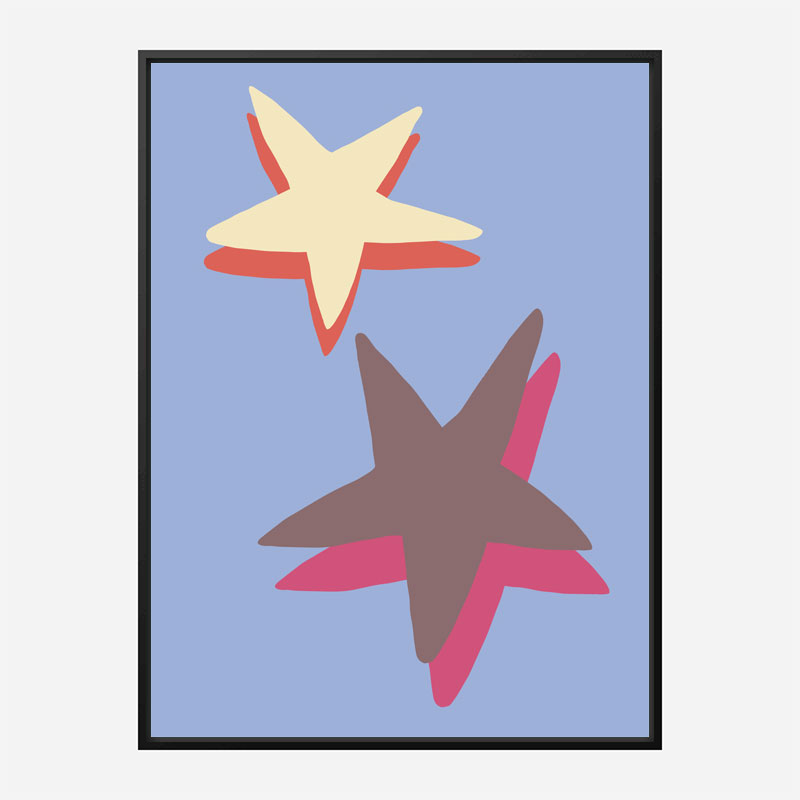 Blue Star Wall Art Print