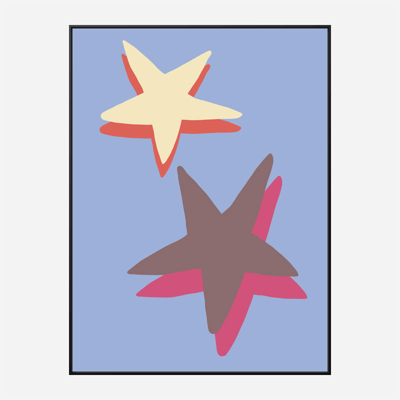 Blue Star Wall Art Print