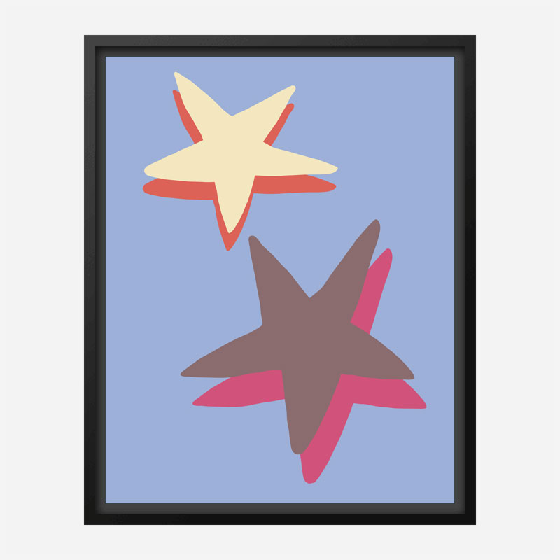 Blue Star Wall Art Print