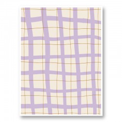 Lilac Grid Wall Art Print