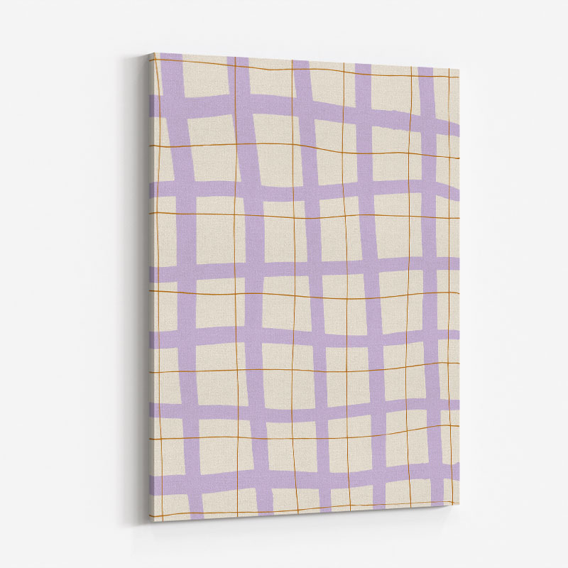 Lilac Grid Wall Art Print Lilac Grid Wall Art Print