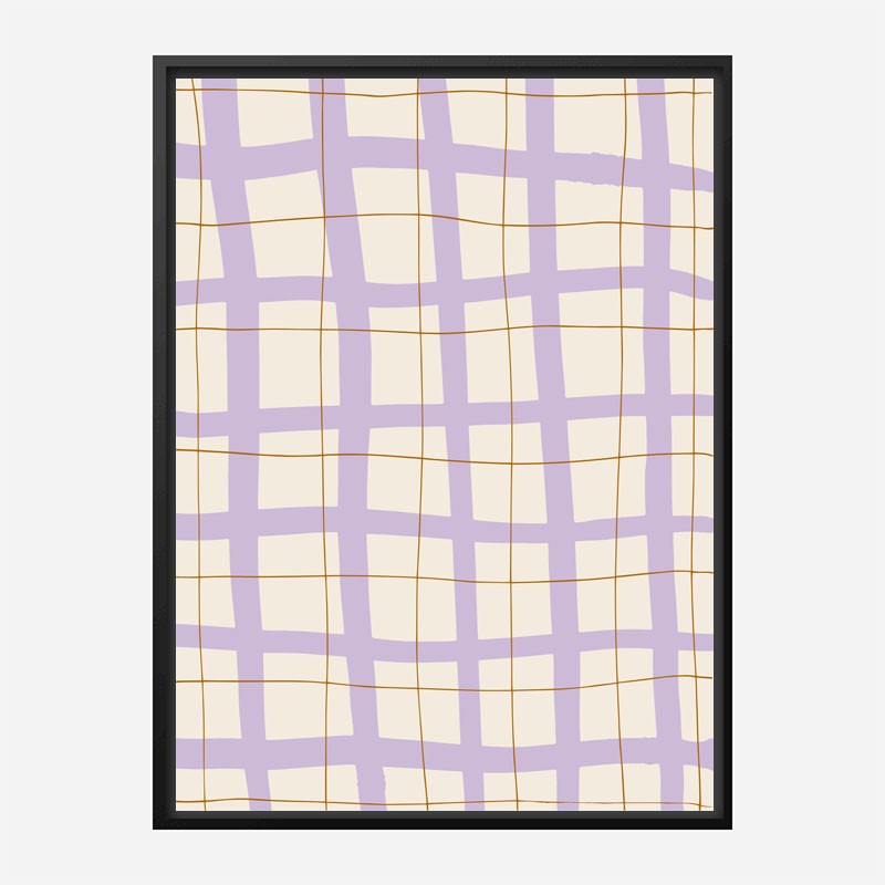 Lilac Grid Wall Art Print