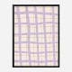 Lilac Grid Wall Art Print