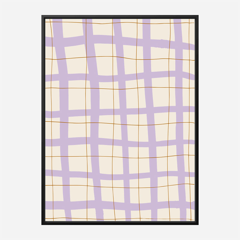 Lilac Grid Wall Art Print Lilac Grid Wall Art Print