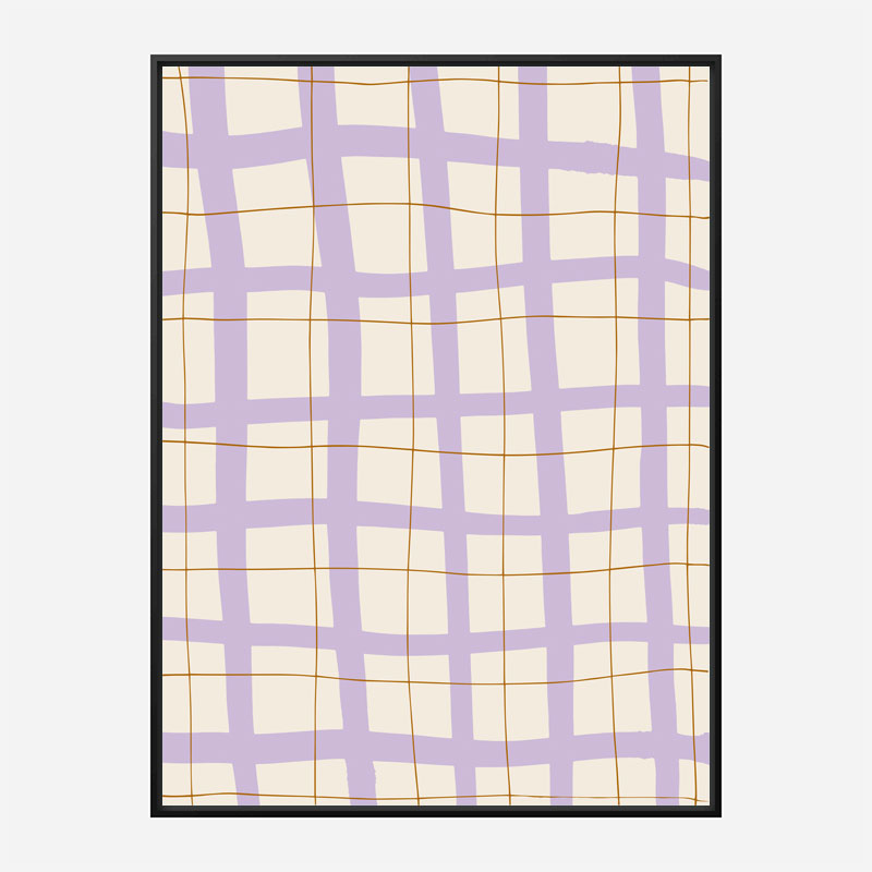 Lilac Grid Wall Art Print Lilac Grid Wall Art Print