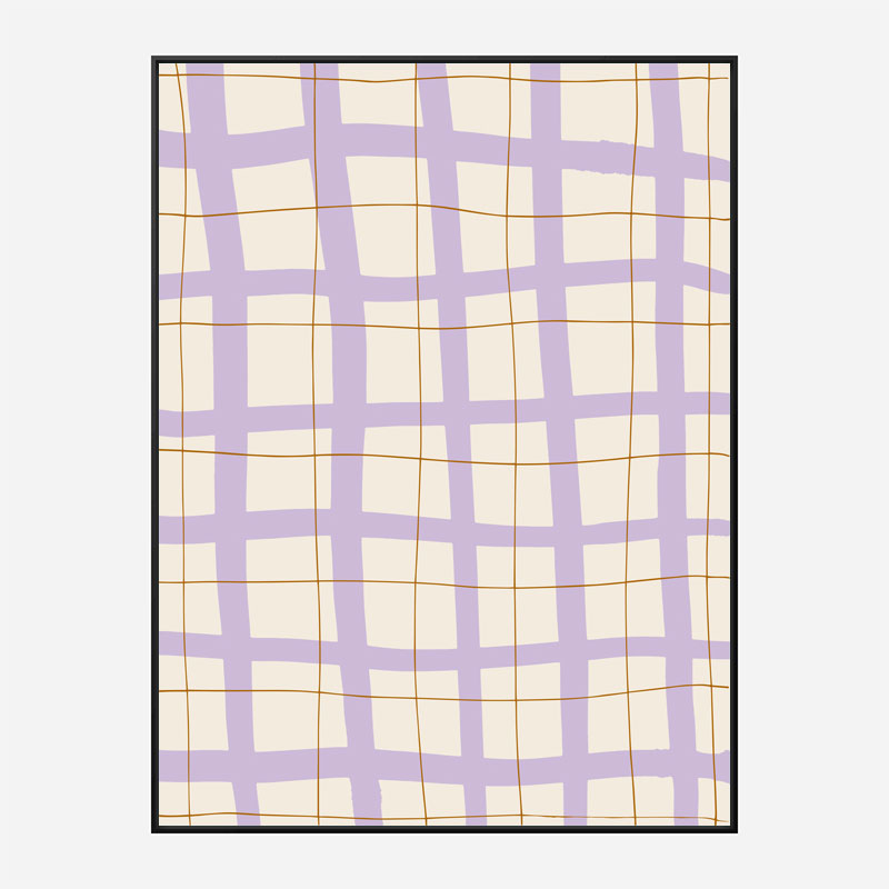 Lilac Grid Wall Art Print Lilac Grid Wall Art Print