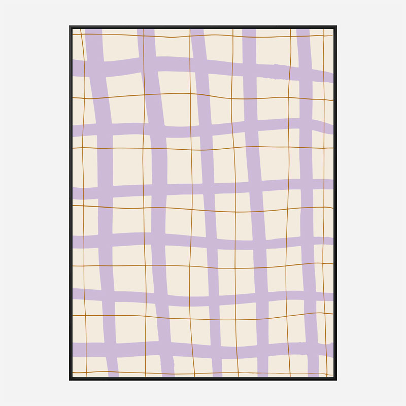 Lilac Grid Wall Art Print