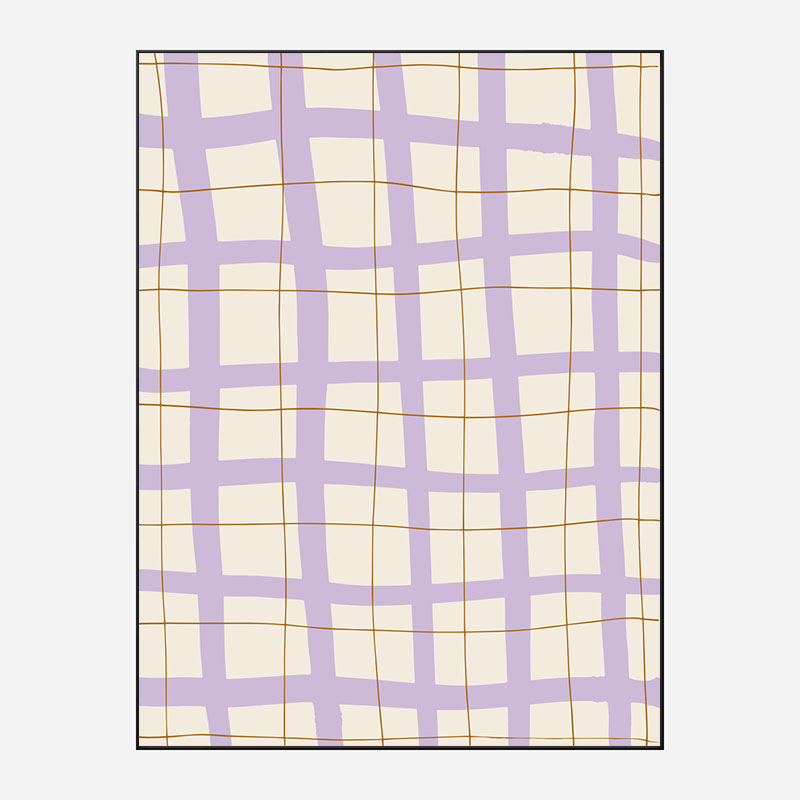 Lilac Grid Wall Art Print Lilac Grid Wall Art Print