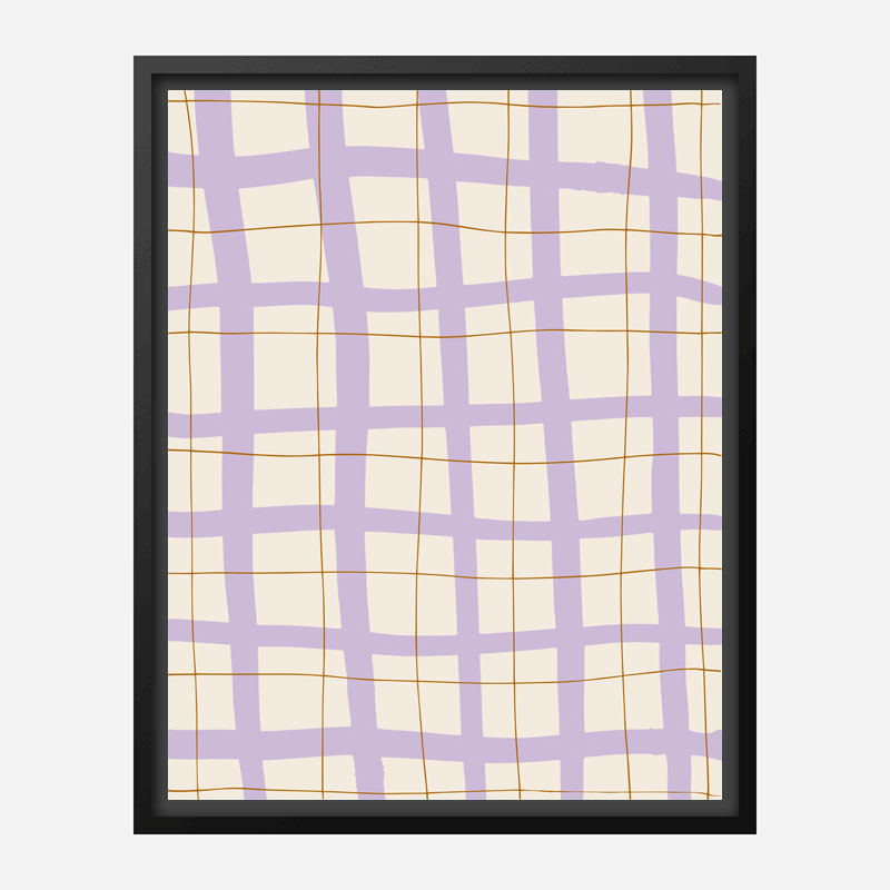 Lilac Grid Wall Art Print Lilac Grid Wall Art Print