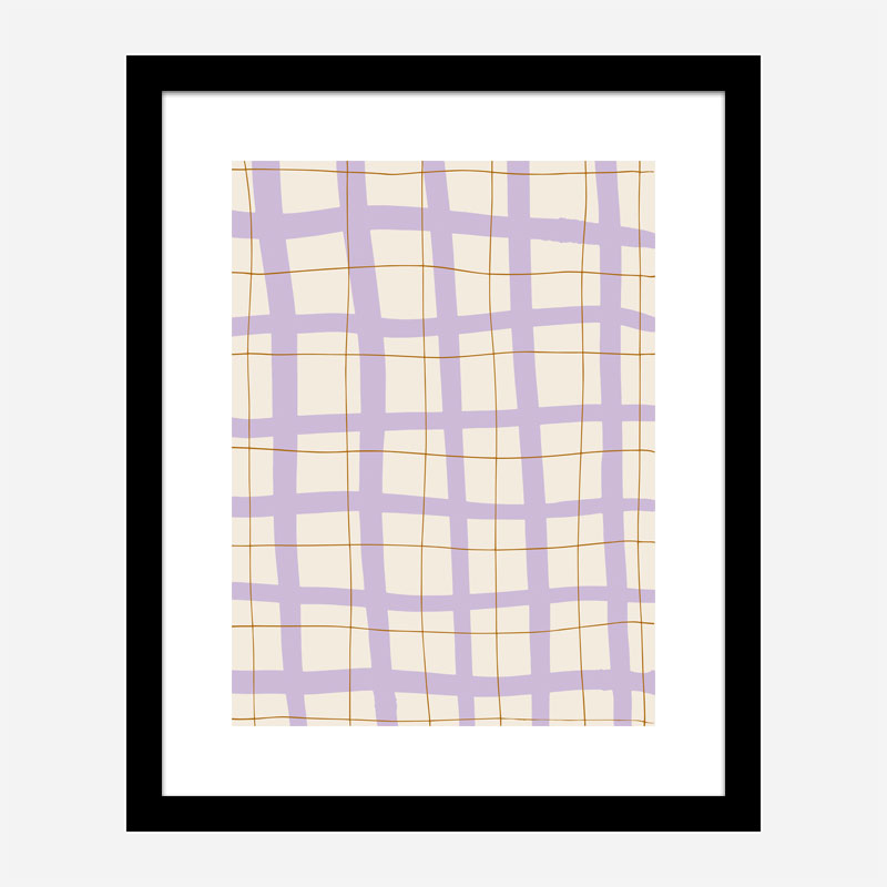 Lilac Grid Wall Art Print Lilac Grid Wall Art Print