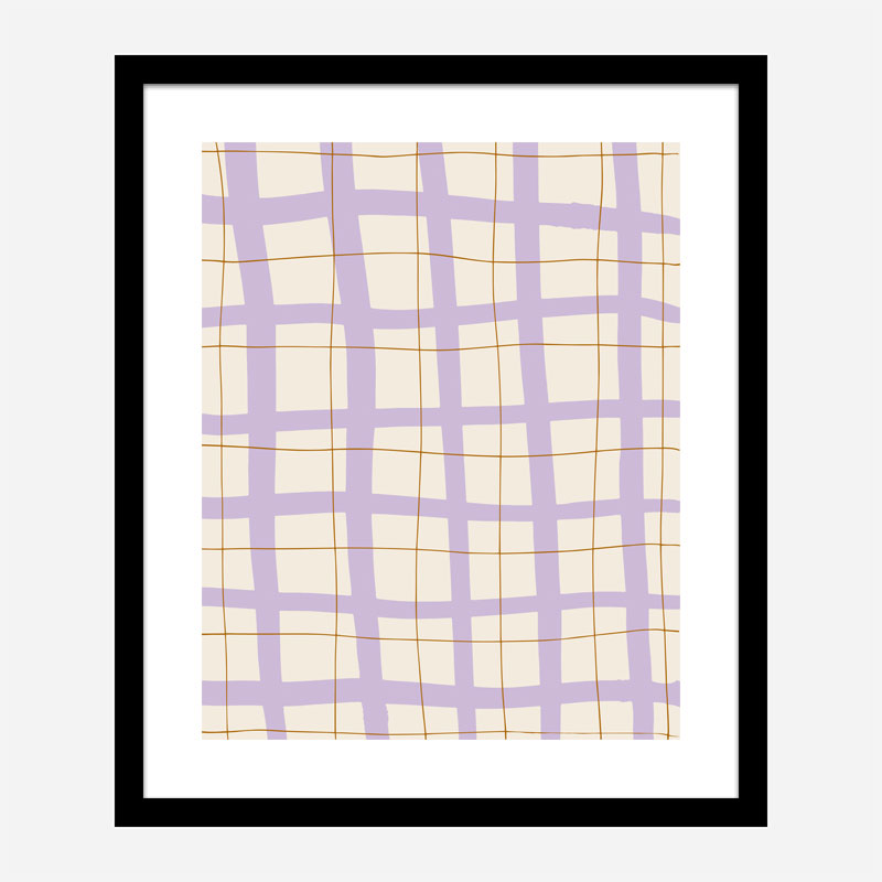 Lilac Grid Wall Art Print Lilac Grid Wall Art Print