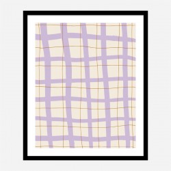 Lilac Grid Wall Art Print