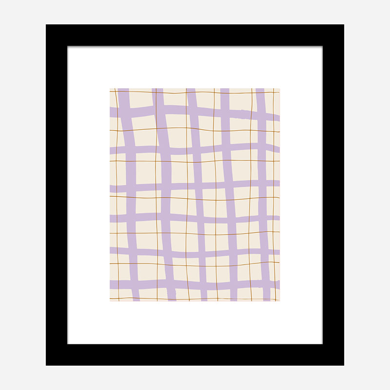 Lilac Grid Wall Art Print