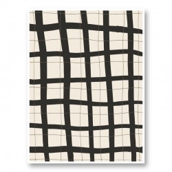 Black Grid Wall Art Print