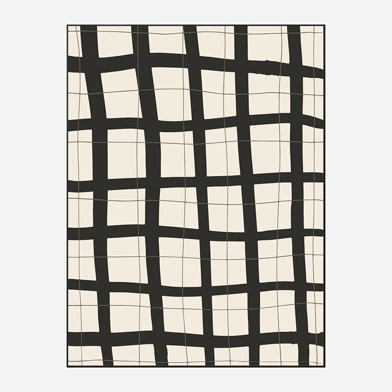 Black Grid Wall Art Print