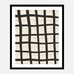 Black Grid Wall Art Print