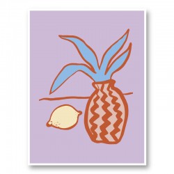 Lilac Lemon Wall Art Print