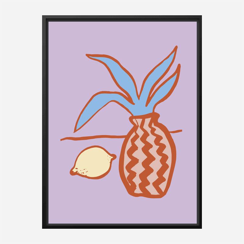 Lilac Lemon Wall Art Print