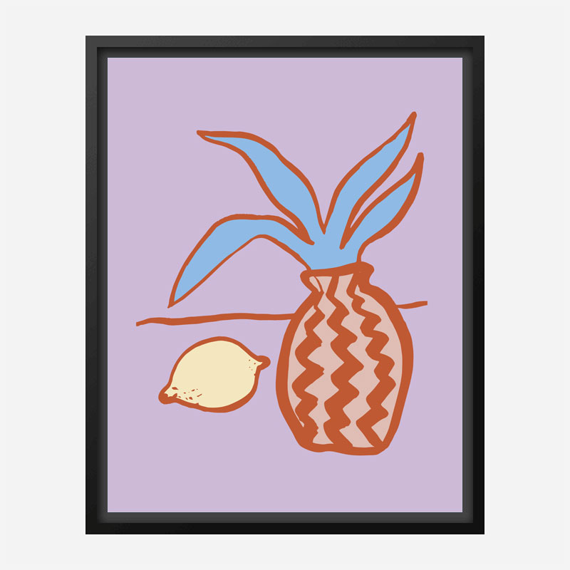 Lilac Lemon Wall Art Print