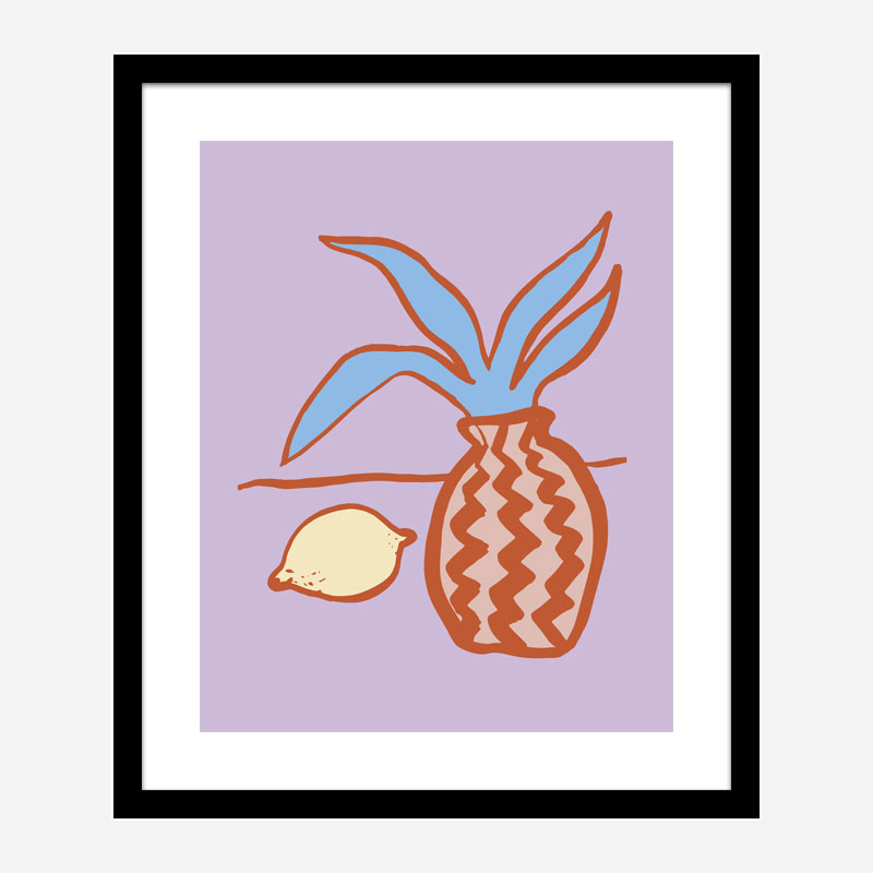 Lilac Lemon Wall Art Print