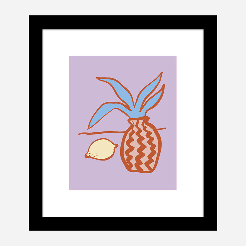 Lilac Lemon Wall Art Print