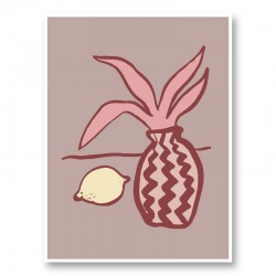 Pink Lemon Wall Art Print